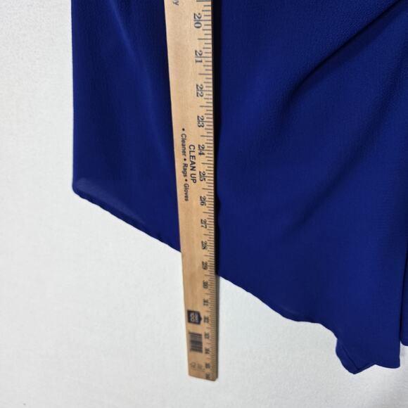 Cocomo Twist Front Top Sz M Blue Sleeveless Keyhole Back Stretch Office NEW - Picture 12 of 13